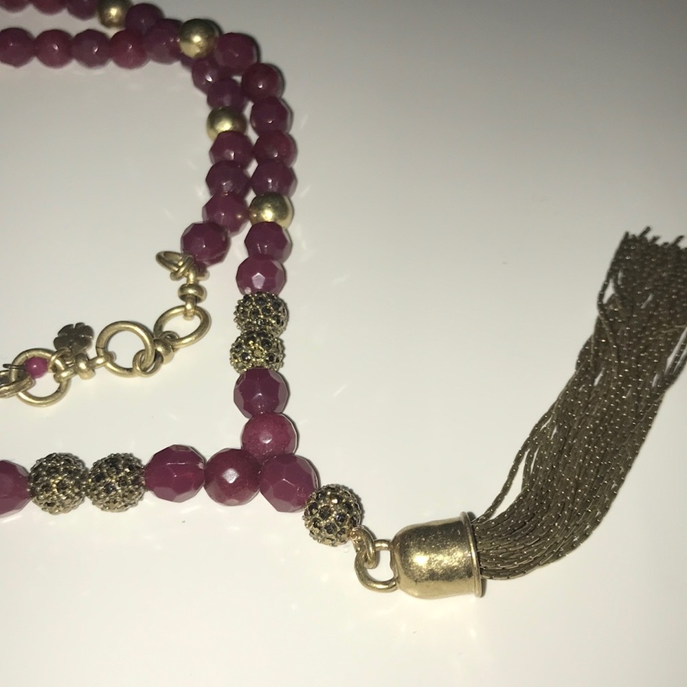 🍀 Lucky Brand tassel necklace